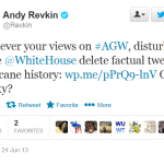 New York Times Andrew Revkin Shocked: "...Disturbing To See White House Delete Factual Tweet On Hurricane History" 