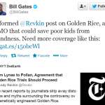 Greenpeace Activists Destroyed Sight-Saving Golden Rice. NYT, Beeb, New Scientist Made False Reports