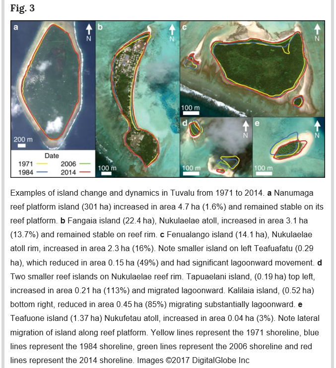 Sea Level Shock Satellite Imagery Shows Coral Islands
