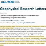 New Paper: Temperature Drives Downwelling Longwave Changes, Not The Other Way Around