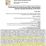 Study Recalculates New Greenhouse Effect Values And Sharply Minimizes CO2's Contribution And Climate Sensitivity