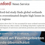 New Study: Global Wetland Loss Since 1700 "Far Less" Than Previously Estimated